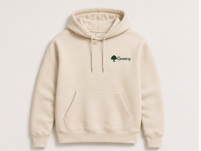 Cream Hoodie — Front View