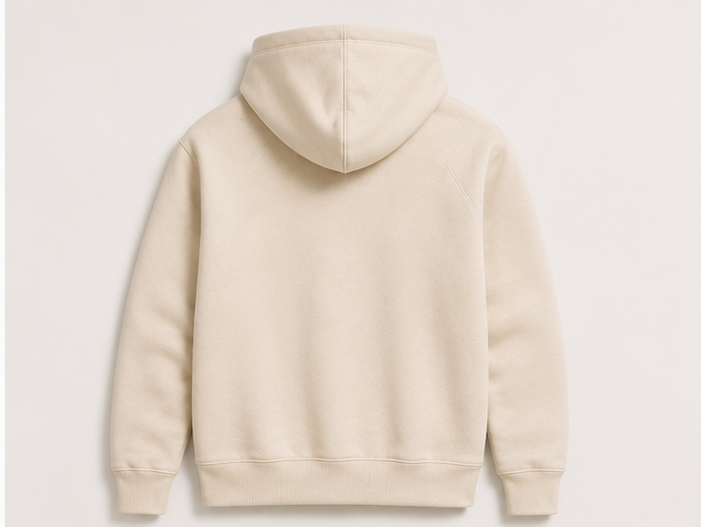 Cream Hoodie — Back View