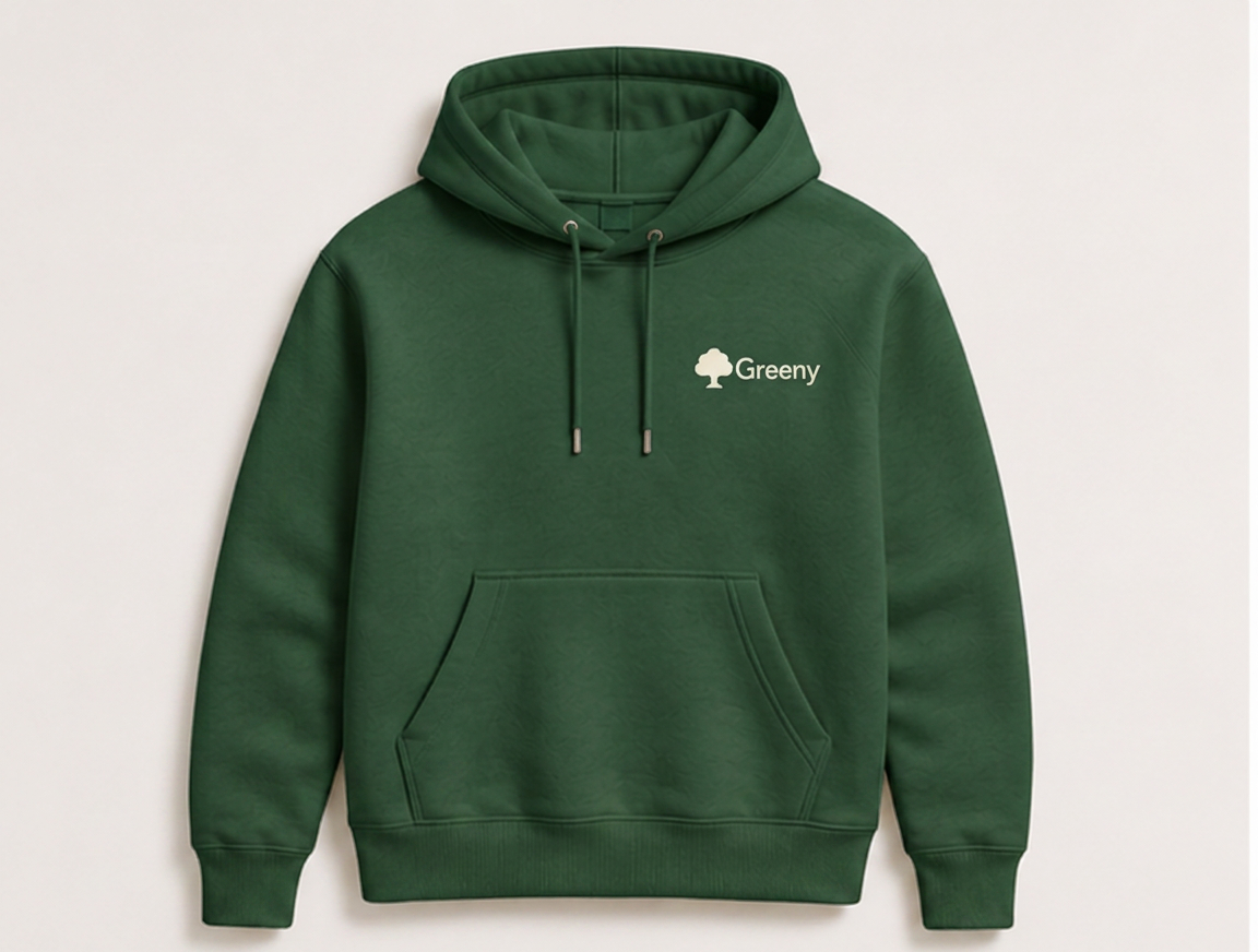 Forest Green Hoodie — Front View