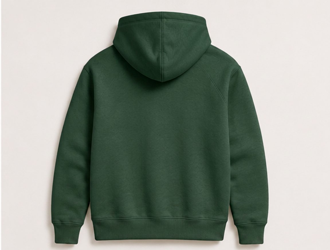 Forest Green Hoodie — Back View