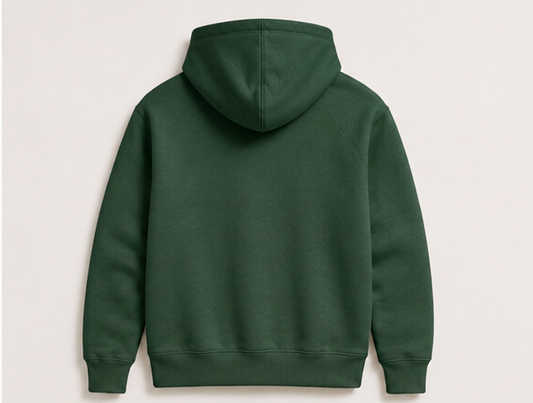 Forest Green Hoodie — Back View